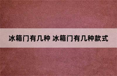 冰箱门有几种 冰箱门有几种款式